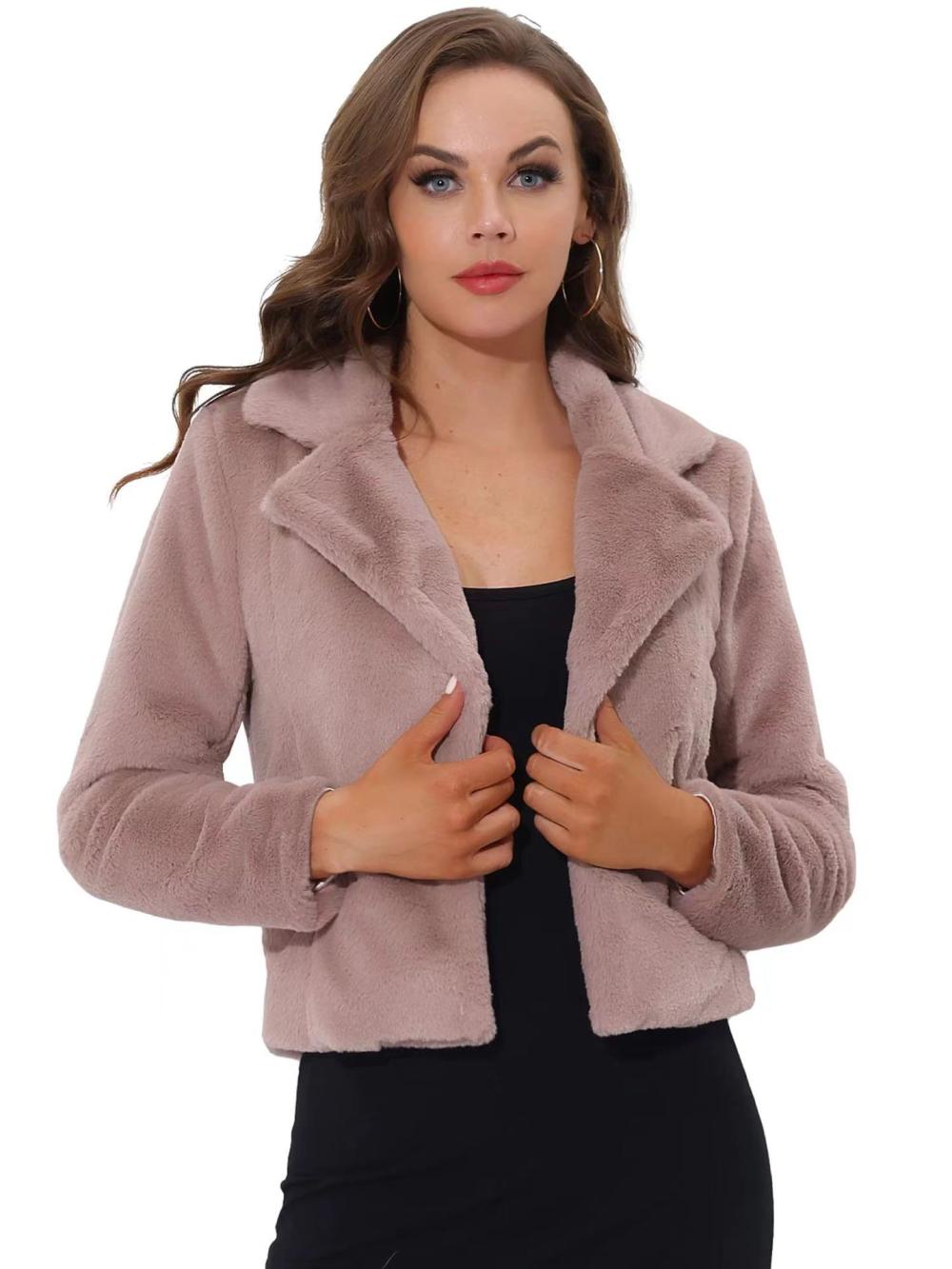 Cappotti E Giubbotti  | Chiodo Effetto Scamosciato Beige  Donna Abbigliamento Cappotti E Giubbotti